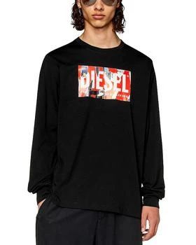 Diesel | T-Just-Ls-L6 Cotton Logo Graphic Long Sleeve Tee 
