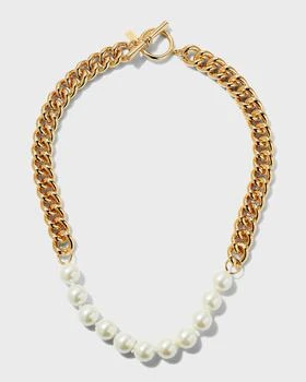 Kenneth Jay Lane | White Pearly Chain Necklace,商家Neiman Marcus,价格¥569