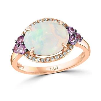 Macy's | Multi-Gemstone (2 ct. t.w.) & Diamond (1/10 ct. t.w.) Ring in 14k Rose Gold,商家Macy's,价格¥15404
