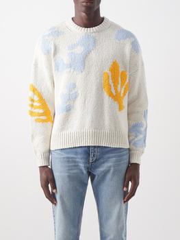 推荐Abstract-jacquard organic-cotton sweater商品