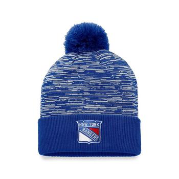 Fanatics | Men's Branded Blue New York Rangers Defender Cuffed Knit Hat with Pom商品图片,