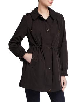 Kate Spade衣服, Kate Spade | drawcord ruffle-sleeve anorak with detachable hood商品图片 