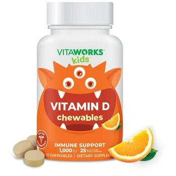 VitaWorks | Kids Vitamin D3 1000 IU - Immune Support Chewables Orange,商家Walgreens,价格¥125