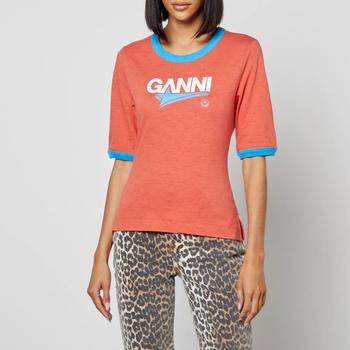 推荐Ganni Logo-Print Organic Cotton T-Shirt商品