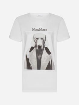 Max Mara品牌, 商品Mmdog print cotton t-shirt, 价格¥1054图片