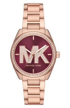 Michael Kors | Mini Janelle CZ Embellished Bracelet Watch, 36mm商品图片,4.9折