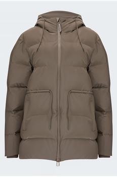RAINS | Rains - Tie Waist Puffer Jacket in Velvet Taupe商品图片,满$175享8.9折, 满折
