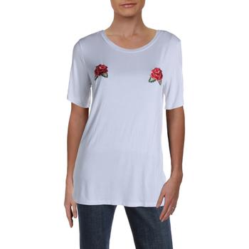 推荐Honey Punch Womens Embroidered Short Sleeves T-Shirt商品