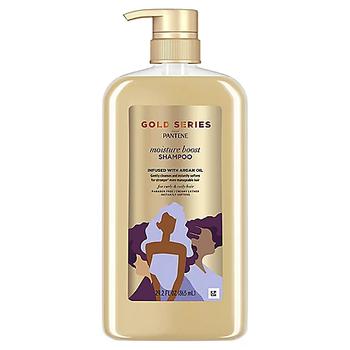 product Gold Series from Pantene, Moisture Boost Shampoo, with Argan Oil, for Natural, Coily, and Curly Hair (29.2 fl. oz.) image