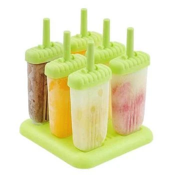 Fresh Fab Finds | 6Pcs Reusable Ice Pop Maker, DIY Ice Cream Bar Mold Homemade Iced Snacks, Plastic Popsicle Mold Green,商家Verishop,价格¥159
