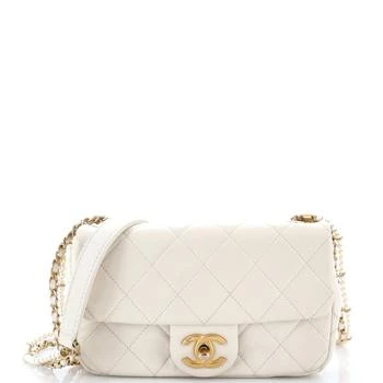 [二手商品] Chanel | Crystal Pearls Chain Flap Bag Quilted Calfskin Small,商家Premium Outlets,价格¥32499