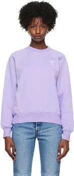 AMI | SSENSE Exclusive Purple Ami de Cœur Sweatshirt 