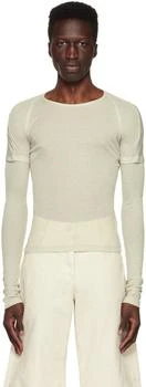 推荐Beige Paneled Long Sleeve T-Shirt商品