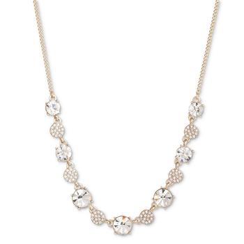 纪梵希项链真假, Givenchy | Silver-Tone Pavé Disc & Blue Crystal Statement Necklace, 16" + 3" extender商品图片 5折