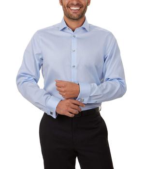 商品Men's Dress Shirt Slim Fit Non Iron Herringbone Spread Collar图片