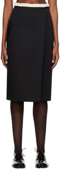 MAISON MARGIELA | Black Pleat Midi Skirt商品图片,5.9折