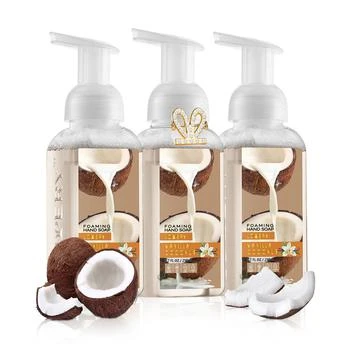 Hand Foaming Soap in Vanilla Coconut, Moisturizing Hand Soap with Flawless Crystal Heart Bracelet - Hand Wash Set, 4 Piece