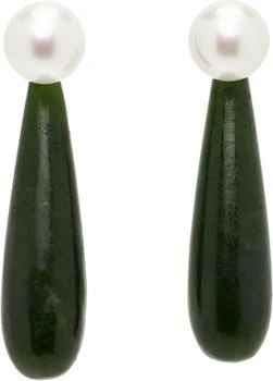 Sophie Buhai | Small Angelyne Jade Earrings,商家Ssense US,价格¥4555