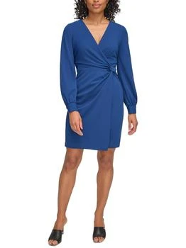 DKNY | Womens Twist Front Polyester Sheath Dress 6折