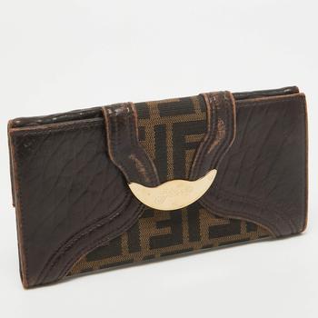 【関税&送料込】Fendi Camel Leather Wallet Wallet On Chain Baguette Leather Brown | Fendi