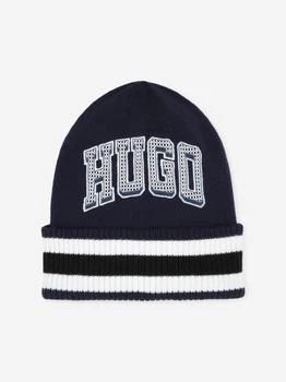 Hugo Boss | Hugo Boys Logo Beanie Hat in Blue,商家Childsplay Clothing,价格¥307