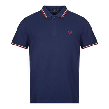 Fred Perry | Fred Perry Twin Tipped Polo Shirt - Navy / Yellow / Red商品图片,7折