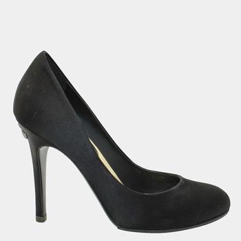 香奈儿鞋, [二手商品] Chanel | Chanel Black Satin Round Toe Pumps Size EU 39商品图片 