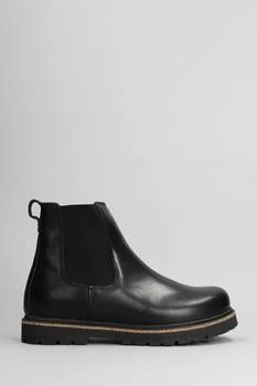 Birkenstock | Highwood Combat Boots In Black Leather 