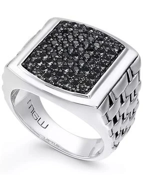 Macy's | Men's Sterling Silver Ring, Black Sapphire Square (2 ct. t.w.),商家Macy's,价格¥2314