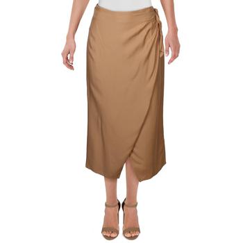 推荐French Connection Womens Gabina Drap Sarong Mid-Calf Side Tie Skirt商品
