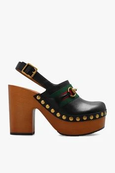 推荐Leather heeled clogs商品