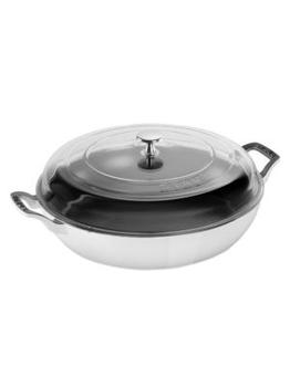 Staub | 3.5-Quart Cast Iron Braiser with Glass Lid商品图片,6.9折