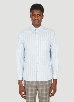 推荐Classic Washed Stripe Shirt in Light Blue商品