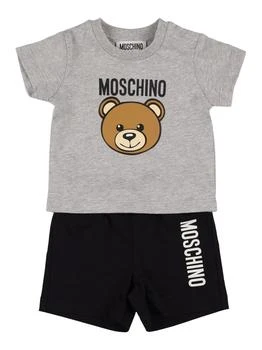 MOSCHINO Cotton Jersey T-shirt & Sweat Shorts