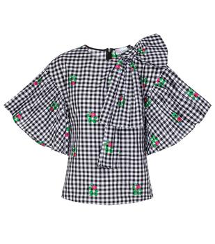 RED Valentino | 刺绣格纹女式上衣商品图片,4.9折