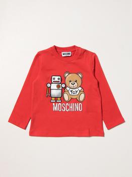 推荐Moschino Baby cotton t-shirt with teddy商品