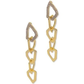 ADORNIA | 14k Gold-Plated Organic Link Drop Earrings 独家减免邮费