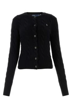 Ralph Lauren | Polo Ralph Lauren Pony Embroidered Cable-Knit Cardigan,商家Cettire,价格¥1626