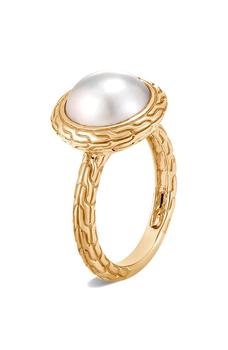 商品Classic Chain 18K Gold Mabé Pearl Ring图片