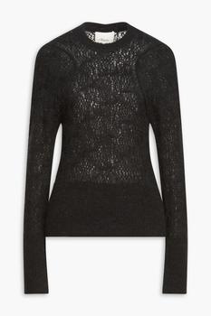 3.1 Phillip Lim | Brushed pointelle-knit alpaca-blend sweater商品图片,4.5折