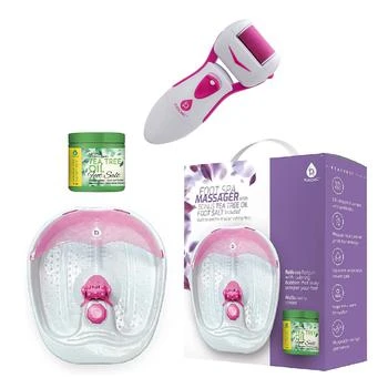 PURSONIC | Ultimate Foot Care Bundle: Foot Spa Massager with Tea Tree Oil Foot Salt Scrub (Warming Function), Battery Operated Callus Remover, Foot Spa, and Foot Smoother,商家Premium Outlets,价格¥422