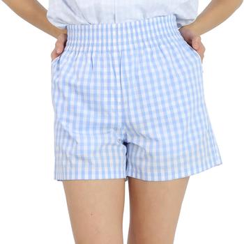 Burberry | Ladies Pale Blue Audrey Gingham Check Shorts商品图片,4折, 满$300减$10, 独家减免邮费, 满减