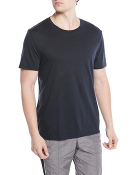 推荐Men's Short-Sleeve Pima Crewneck Jersey T-Shirt, Black商品