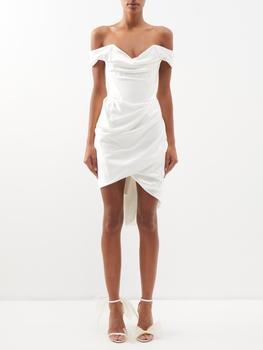 Vivienne Westwood | Cora Cocotte off-the-shoulder silk mini dress商品图片,