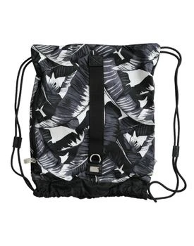 推荐Dolce & Gabbana  Leaf Print Adjustable Drawstring Nap Sack Men's Bag商品