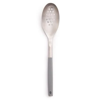 The Cellar Core Stainless Steel-Head Silicone Handle Slotted Spoon, Created for Macy's