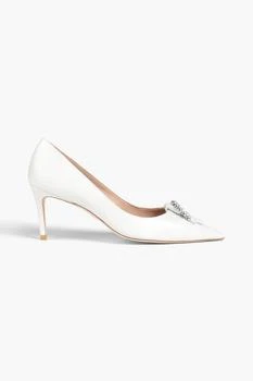 Stuart Weitzman | Pearl Buckle 75 embellished leather pumps,商家THE OUTNET US,价格¥956
