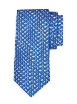 Salvatore Ferragamo | Alba Sailboat-Print Silk Tie,商家Saks Fifth Avenue,价格¥1770