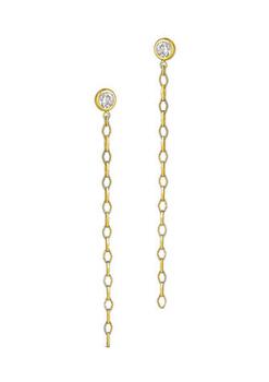 Sterling Forever | Diamond Chain Dangle Studs商品图片,