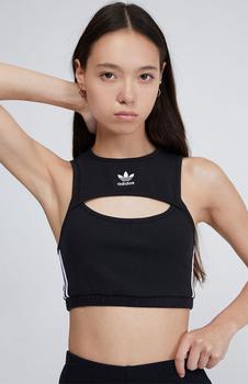 Adidas怎么选, Adidas | Black Adicolor Cutout Tank Top商品图片 5折×额外8.5折, 额外八五折